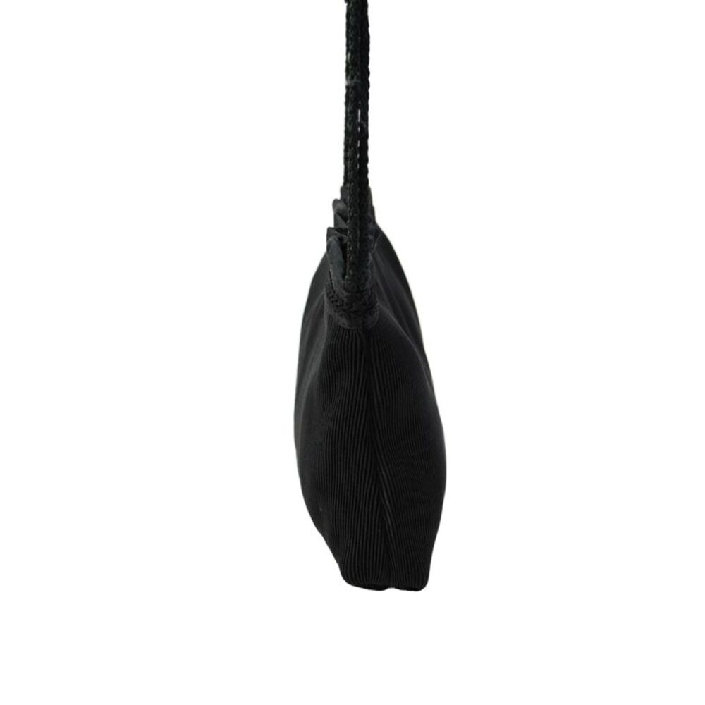 La Regale Womens Ribbed Convertible Shoulder Bag Black - Picture 4 of 7